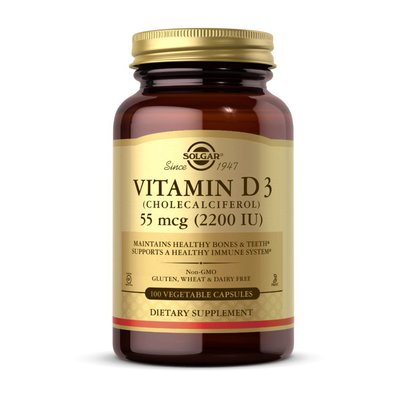 Vitamin D3 55 mcg (2200 IU) (100 veg caps) 000020361 фото