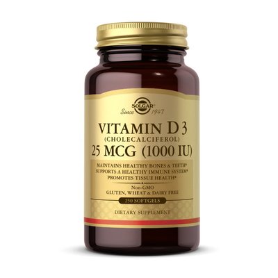 Vitamin D3 25 mcg (1000 IU) (250 softgels) 000019631 фото