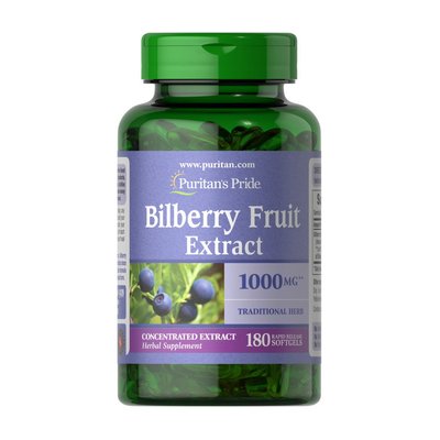 Bilberry Fruit Extract 1000 mg (180 softgels) 000020196 фото