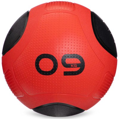 Мяч медицинский медбол Zelart Medicine Ball FI-2620-9 9кг (MD1275-9) (резина, d-28,6см, красный-черный) FI-2620-9 фото