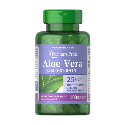 Aloe Vera Gel Extract 25 mg (100 softgels) 000012043 фото