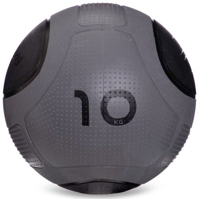 Мяч медицинский медбол Zelart Medicine Ball FI-2620-10 10кг (MD1275-10) (резина, d-28,6см, серый-черный) FI-2620-10 фото