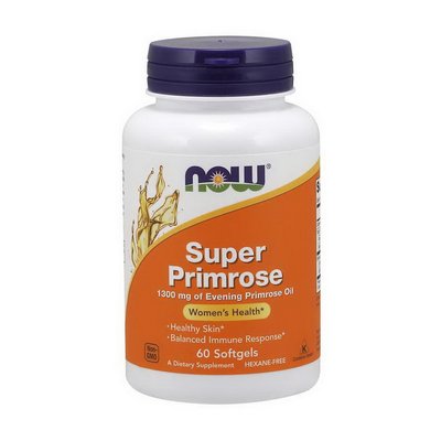 Super Primrose 1300 mg of Evening Primrose Oil (60 softgels) 000021275 фото