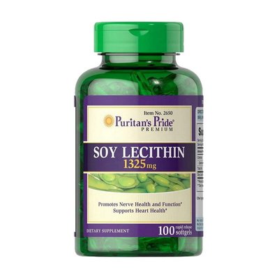 Soy Lecithin 1325 mg (100 softgels) 000021391 фото