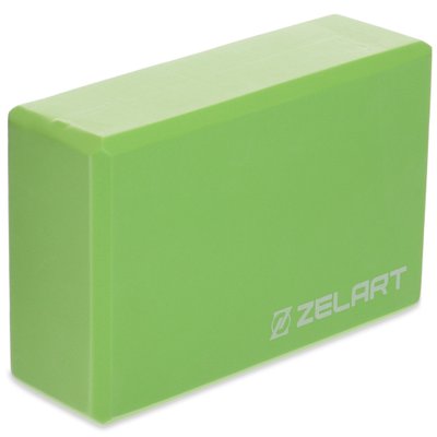 Блок для йоги Zelart FI-2572 (MD1219) (EVA, р-р 23x15x8см, цвета в ассортименте) FI-2572_Салатовый фото