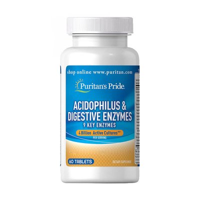 Acidophilus & Digestive Enzymes (60 tabs) 000013290 фото