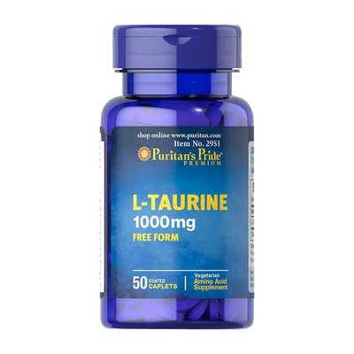 L-Taurine 1000 mg free form (50 caplets) 000020550 фото