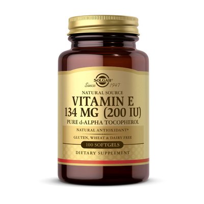 Vitamin E 134 mg natural (200 IU) alpha tocopherol (100 softgels) 000020777 фото