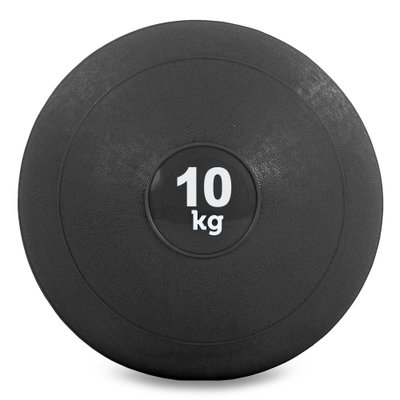 Мяч набивной слэмбол для кроссфита Record SLAM BALL FI-5165-10 10кг (резина, минеральный наполнитель, d-23см,черный) FI-5165-10 фото