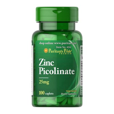 Zinc Picolinate 25 mg (100 caplets) 000011855 фото