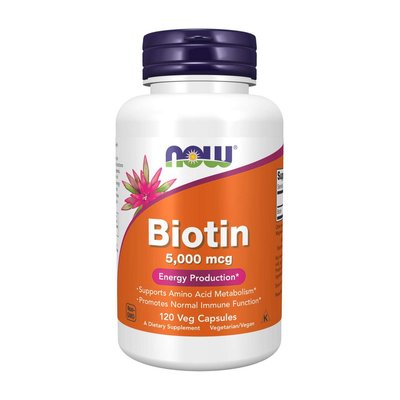 Biotin 5,000 mcg (120 veg caps) 000011170 фото