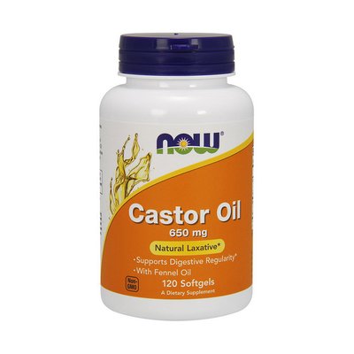 Castor Oil 650 mg (120 softgels) 000014299 фото