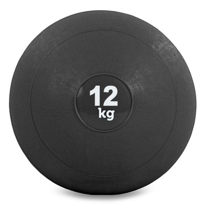 Мяч набивной слэмбол для кроссфита Record SLAM BALL FI-5165-12 12кг (резина, минеральный наполнитель, d-23см,черный) FI-5165-12 фото