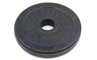 Блины (диски) обрезиненные d-30мм SHUANG CAI SPORTS ТА-1441 1,25кг (металл, резина, черный) TA-1441-1_25S фото