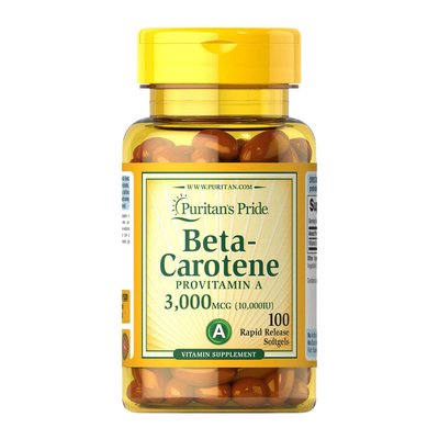Beta-Carotene 3,000 mcg (100 softgels) 000012047 фото