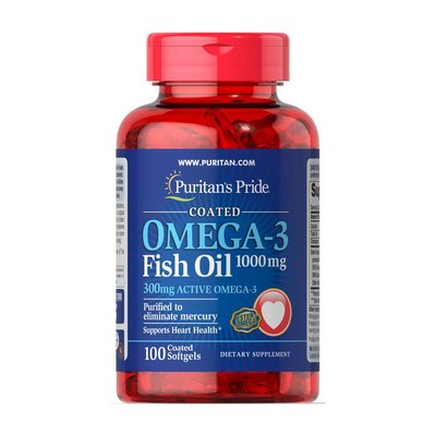 Omega-3 Fish Oil 1000 mg (100 softgels) 000007596 фото