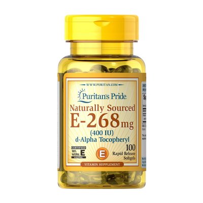 Naturally Sourced E-268 mg (400 IU) (100 softgels) 000020872 фото