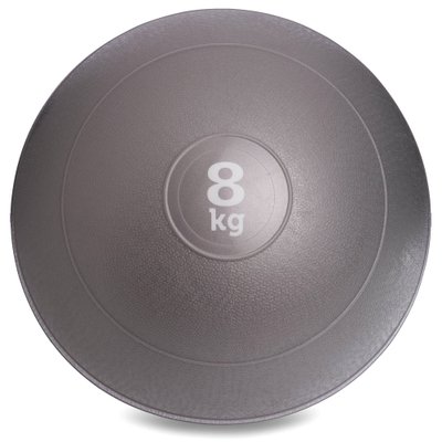 Мяч набивной слэмбол для кроссфита Record SLAM BALL FI-5165-8 8кг (резина, минеральный наполнитель, d-23см, серый) FI-5165-8 фото