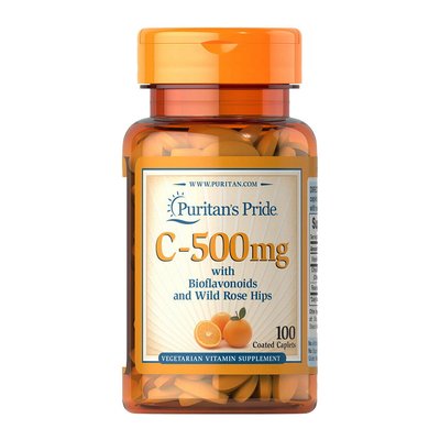 Vitamin C-500 mg with Bioflavonoids and Rose Hips (100 caplets) 000012356 фото