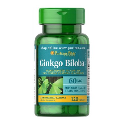 Ginkgo Biloba 60 mg (120 tab) 000013283 фото