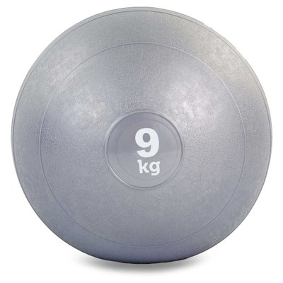 Мяч набивной слэмбол для кроссфита Record SLAM BALL FI-5165-9 9кг (резина, минеральный наполнитель, d-23см, серый) FI-5165-9 фото