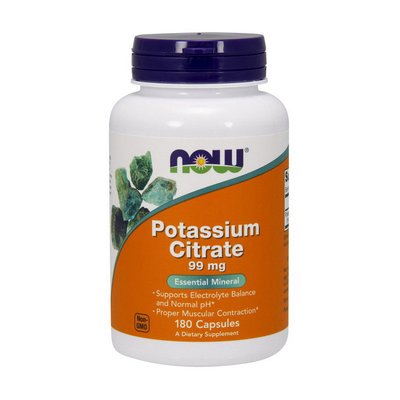 Potassium Citrate 99 mg (180 caps) 000012307 фото