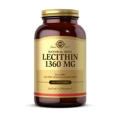 Lecithin 1360 mg natural soya (100 softgels) 000020070 фото
