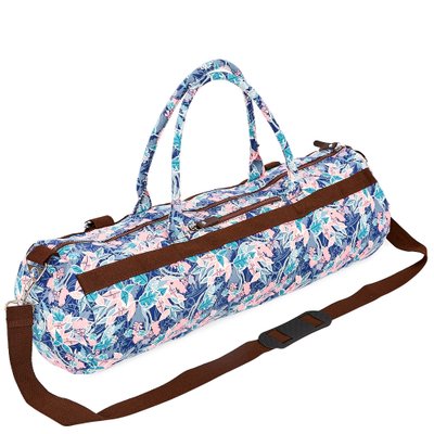 Сумка для йога коврика Yoga bag KINDFOLK SP-Sport FI-6969-5 (размер 20смх65см, полиэстер, хлопок, розовый-голубой) FI-6969-5 фото