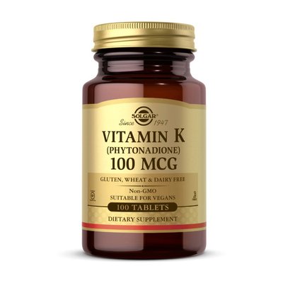 Vitamin K 100 mcg (phytonadione) (100 tabs) 000021980 фото