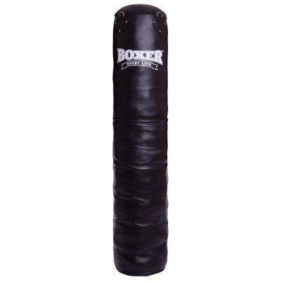 Мешок боксерский Цилиндр Кожа h-160см BOXER Классик 1001-012 (наполнитель-ветошь х-б, d-33см, вес-40кг, черный) 1001-012 фото
