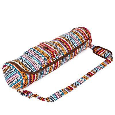 Сумка для йога коврика Yoga bag KINDFOLK SP-Sport FI-8362-1 (размер 17смх72см, полиэстер, хлопок, оранжевый-голубой) FI-8362-1 фото