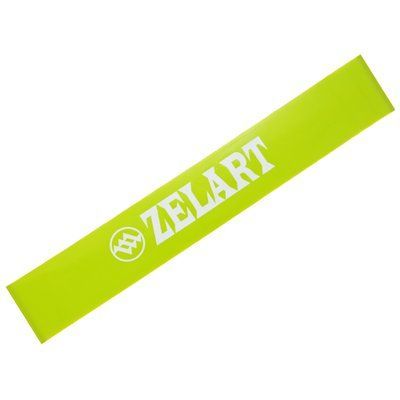 Резинка для упражнений лента сопротивления LOOP BANDS Zelart FI-6220-2 (латекс, размер 600x50x0,5мм, жесткость XS, салатовый) FI-6220-2 фото