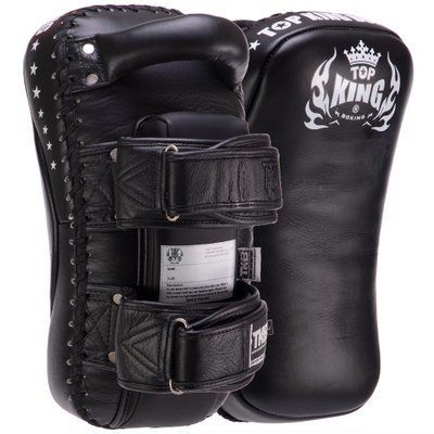 Пады для тайского бокса Тай-пэды из натуральной кожи (2шт) TOP KING Super TKKPS-CV-L (поддержка для рук, р-р L 39х19х10см, цвета в ассортименте) TKKPS-CV-L_Черный фото