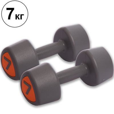 Гантели цельные профессиональные Record TA-0930-7 (2х7кг) (PU покрытие, цена за 2шт) LKDB-804 TA-0930-7 фото