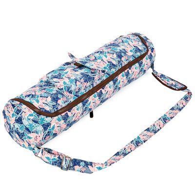 Сумка для йога коврика Yoga bag KINDFOLK SP-Sport FI-8362-2 (размер 17смх72см, полиэстер, хлопок, розовый-голубой) FI-8362-2 фото