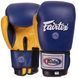 Боксерські рукавиці шкіряні FAIRTEX BO-3783 12-16унцій кольори в асортименті BO-3783_Синий-желтый_16_унции фото