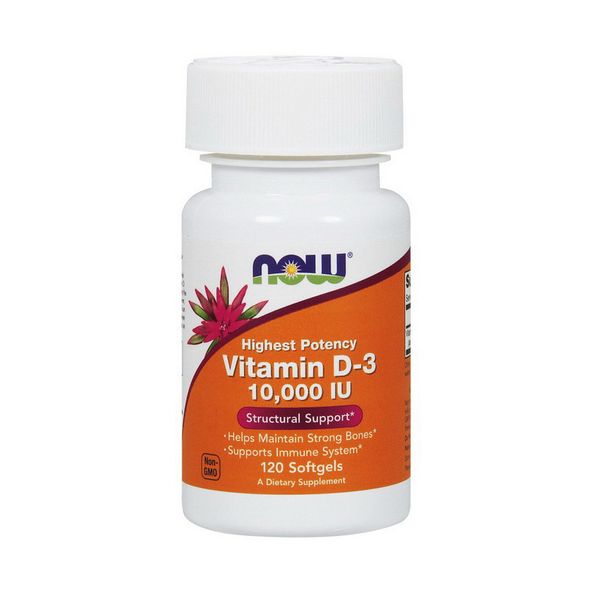 Vitamin D-3 250 mcg (10,000 IU) (120 softgels) 000012438 фото