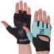 Перчатки для фитнеса ZELART MA-3886 (PL, эластан, открытые пальцы, размер XS-XL, цвета в ассортименте) MA-3886_Черный-мятный_XS фото