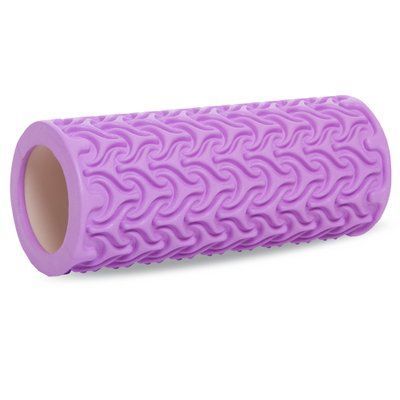 Роллер для занятий йогой и пилатесом (ролик мфр) FHAVK Grid Roller l-33см FI-1470 (EVA, PVC, d-14см, l-33см, цвета в ассортименте) FI-1470_Фиолетовый фото