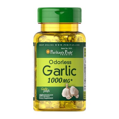 Odorless Garlic Extract 1000 mg (100 softgels) 000009152 фото