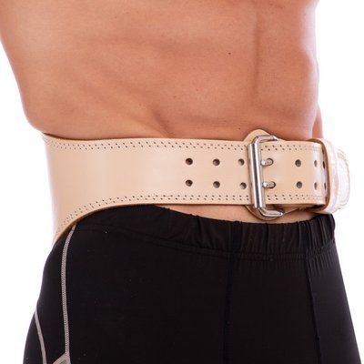 Пояс атлетический кожаный VELO VL-6624 (ширина-6in (15см), р-р S-XXL длина 100-125см, с подкладкой для спины) бежевый VL-6624_S-длина_100см фото