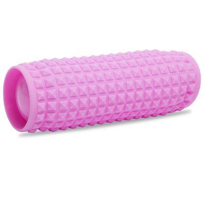 Роллер надувной для занятий йогой и пилатесом FHAVK Grid Roller l-33см FI-1471 (PVC, d-10см, l-33см, цвета в ассортименте) FI-1471_Фиолетовый фото