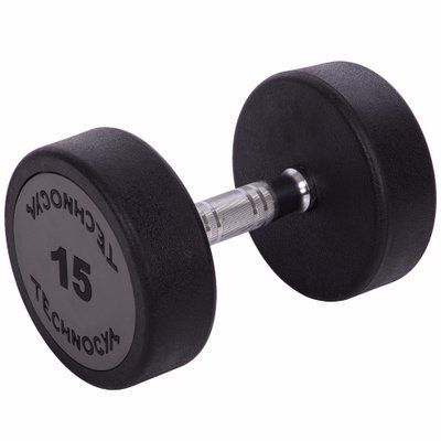 Гантель цельная профессиональная TECHNOGYM (1шт) LN-1254-15 15кг (полиуретановое покрытие, вес 15кг) LN-1254-15 фото