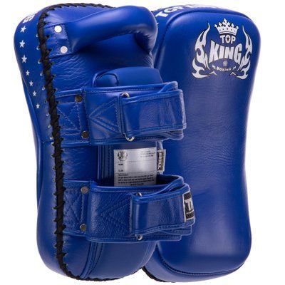 Пады для тайского бокса Тай-пэды из натуральной кожи (2шт) TOP KING Super TKKPS-CV-XL (поддержка для рук, р-р XL 41х20х11см, цвета в ассортименте) TKKPS-CV-XL_Синий фото