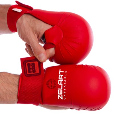 Накладки (рукавички) для карате Zelart BO-7250 XS-L кольори в асортименті  BO-7250_Красный_XS фото