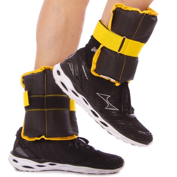 Утяжелители-манжеты для рук и ног Zelart ZA-2072-2 2x2,0кг желтый  ZA-2072-4 фото