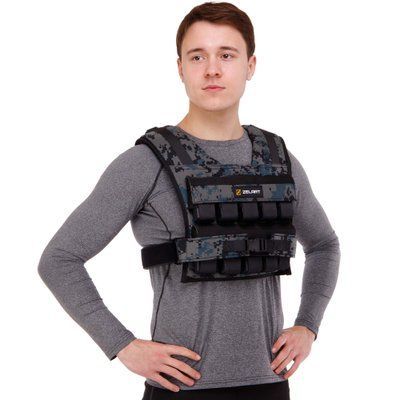 Жилет обважнювач з регульованою вагою Zelart WEIGTH VEST TA-7817-12 вага-1-12кг камуфляж TA-7817-12 фото