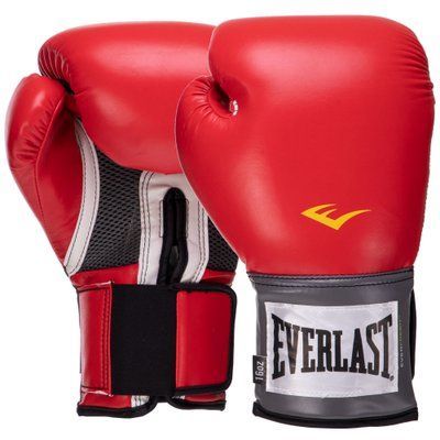 Перчатки боксерские PU на липучке EVERLAST EV1200009 PRO STYLE TRAINING (р-р 16oz, красный) EV1200009_Красный_16_унции фото
