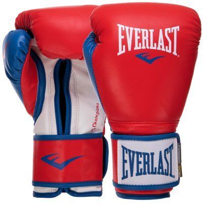 Перчатки боксерские PU на липучке EVERLAST EVP00000729 POWERLOCK (р-р 14oz, красный-синий) EVP00000729_Красный-синий_14_унции фото