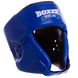 Шлем боксерский открытый с усиленной защитой макушки кожаный BOXER 2029 2029_Синий_M фото